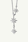 925 Sterling Silver 3 Star Drop Pendant Necklace - Ajonjolí&Spice33 Bazaar
