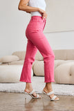 RFM Crop Dylan Full Size Tummy Control High Waist Raw Hem Jeans - Ajonjolí&Spice33 Bazaar