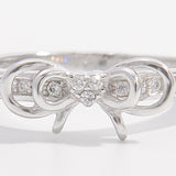 925 Sterling Silver Inlaid Zircon Bow Ring