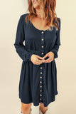 Button Down Long Sleeve Dress with Pockets - Ajonjolí&Spice33 Bazaar