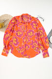 Printed Bishop Sleeve Collared Shirt - Ajonjolí&Spice33 Bazaar