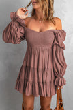 Smocked Off-Shoulder Tiered Mini Dress - Ajonjolí&Spice33 Bazaar