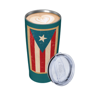 Puerto Rico 20oz Stainless Steel Straw Lid Cup- TEAL - Ajonjolí&Spice33 Bazaar