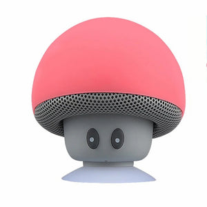 Portable Cute Mushroom Bluetooth Speaker with Suction Cup Phone Bracket - Small Stereo for Outdoor Use