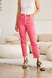 RFM Crop Dylan Full Size Tummy Control High Waist Raw Hem Jeans - Ajonjolí&Spice33 Bazaar