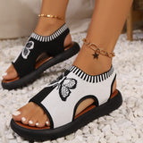 Butterfly Contrast Open Toe Sandals