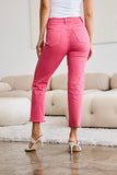 RFM Crop Dylan Full Size Tummy Control High Waist Raw Hem Jeans - Ajonjolí&Spice33 Bazaar