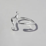 Cat Shape 925 Sterling Silver Ring - Ajonjolí&Spice33 Bazaar