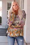 Bohemian Long Flounce Sleeve V-Neck Blouse - Ajonjolí&Spice33 Bazaar