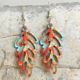 Leaf Shape Wooden Dangle Earrings - Ajonjolí&Spice33 Bazaar