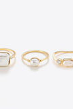 Pearl 18K Gold-Plated Ring Set - Ajonjolí&Spice33 Bazaar