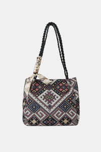 Braided Strap Polyester Tote Bag - Ajonjolí&Spice33 Bazaar
