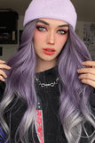 Elegant Wave Full Machine Synthetic Wigs in Purple 26'' - Ajonjolí&Spice33 Bazaar