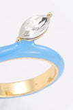 18K Gold Plated Glass Stone Ring - Ajonjolí&Spice33 Bazaar