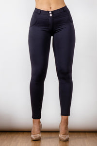 Full Size Contrast Detail Buttoned Leggings - Ajonjolí&Spice33 Bazaar