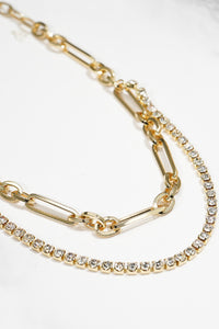 18K Gold Plated Glass Stone Necklace - Ajonjolí&Spice33 Bazaar