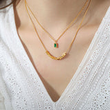 18K Gold-Plated Double-Layered Necklace - Ajonjolí&Spice33 Bazaar