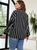 Plus Size Striped Shirt - Ajonjolí&Spice33 Bazaar