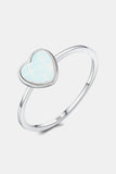 Opal Heart 925 Sterling Silver Ring - Ajonjolí&Spice33 Bazaar