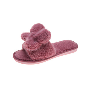 MiMy Plush Flat-Heel Slippers (Grey Purple Pink or Beige) - Ajonjolí&Spice33 Bazaar
