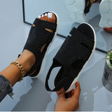 Dayaneira  Bright Diamond Flat Low Heel Sandals with Velcro - Ajonjolí&Spice33 Bazaar