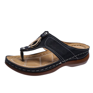 KIara Vegan Leather flip-flops thick-soled Slippers - Ajonjolí&Spice33 Bazaar