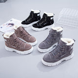 WW-Snow-X Short Boots Vegan Leather with Synthetic Fur (Brown or Black) - Ajonjolí&Spice33 Bazaar