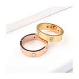 Titanium White Zircon Ring (RoseGold, Gold or Silver) - Ajonjolí&Spice33 Bazaar