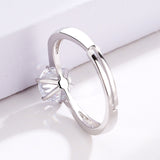 Simple and Perfect 925 Sterling Silver Adjustable Ring Zirconia - Ajonjolí&Spice33 Bazaar