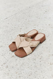 Forever Link Square Toe Cross Strap Buckle Clog Sandal in Sand - Ajonjolí&Spice33 Bazaar