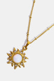 Opal Sun Pendant Stainless Steel Necklace - Ajonjolí&Spice33 Bazaar