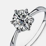 Platinum-Plated Artificial Gemstone Ring - Ajonjolí&Spice33 Bazaar