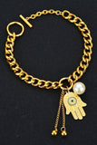 Hamsa Hand Chunky Chain Bracelet - Ajonjolí&Spice33 Bazaar