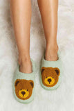 Melody Teddy Bear Print Plush Slide Slippers - Ajonjolí&Spice33 Bazaar