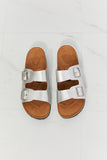 MMShoes Best Life Double-Banded Slide Sandal in Silver - Ajonjolí&Spice33 Bazaar