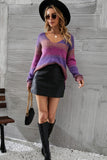 Multicolored Rib-Knit V-Neck Knit Pullover - Ajonjolí&Spice33 Bazaar