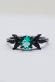 Paraiba Tourmaline and Zircon Leaf Ring - Ajonjolí&Spice33 Bazaar