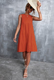 Sleeveless Round Neck Tiered Dress - Ajonjolí&Spice33 Bazaar