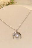 High Quality Natural Moonstone Moon Pendant 925 Sterling Silver Necklace - Ajonjolí&Spice33 Bazaar