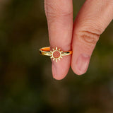 Sun Shape 18K Gold-Plated Ring - Ajonjolí&Spice33 Bazaar