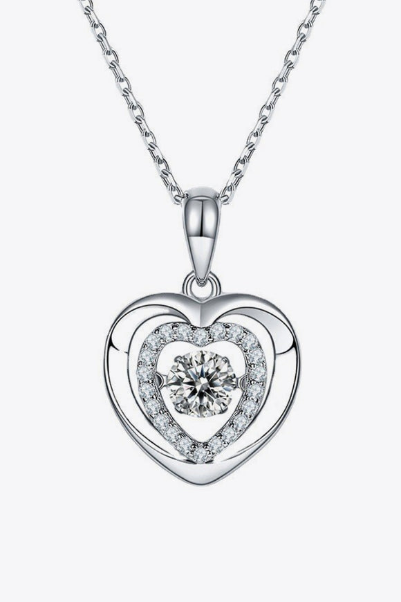 Moissanite Heart Pendant Necklace - Ajonjolí&Spice33 Bazaar