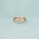 Knotted Heart Shape Inlaid Zircon Ring - Ajonjolí&Spice33 Bazaar