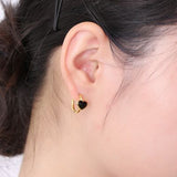 Stainless Steel Heart Huggie Earrings - Ajonjolí&Spice33 Bazaar