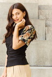 And The Why Hold Me Close Full Size Floral Print Textured Sleeve Knit Top - Ajonjolí&Spice33 Bazaar