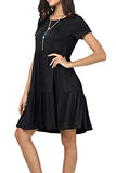 Short Sleeve Ruffle Short Dress Black (Small to 2XLarge) - Ajonjolí&Spice33 Bazaar