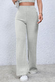 Basic Bae Full Size Ribbed High Waist Flare Pants - Ajonjolí&Spice33 Bazaar