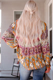 Bohemian Long Flounce Sleeve V-Neck Blouse - Ajonjolí&Spice33 Bazaar