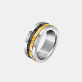 Roman Numeral Titanium Steel Spinner Ring - Ajonjolí&Spice33 Bazaar