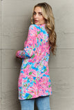 Double Take Floral Open Front Long Sleeve Cardigan - Ajonjolí&Spice33 Bazaar