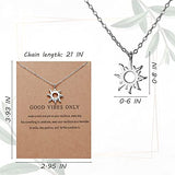Stainless Steel Good Vibes Necklaces (Golden or Silver Sun or Feather) - Ajonjolí&Spice33 Bazaar